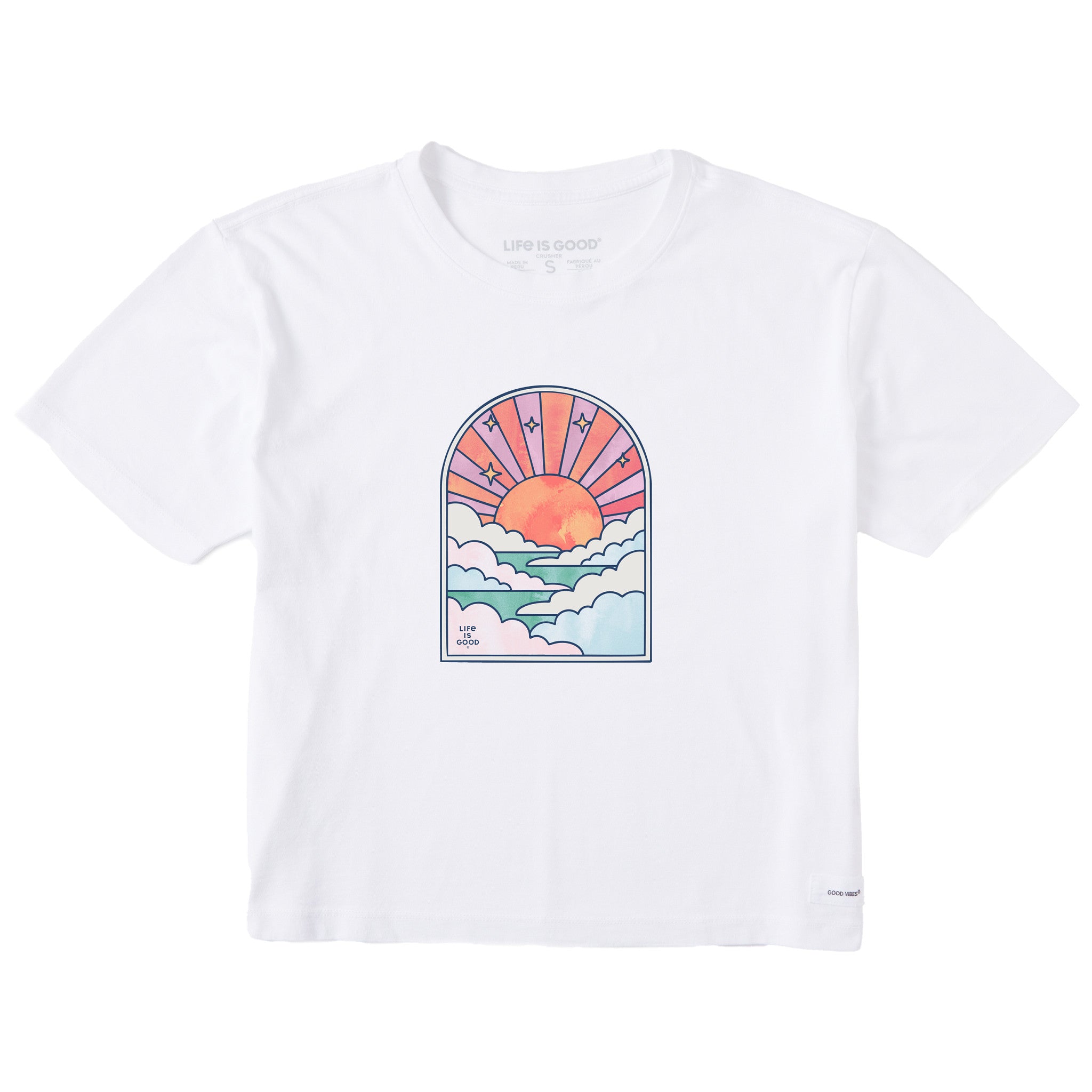 Cloudy Sunset Tie Dye Boxy Tee