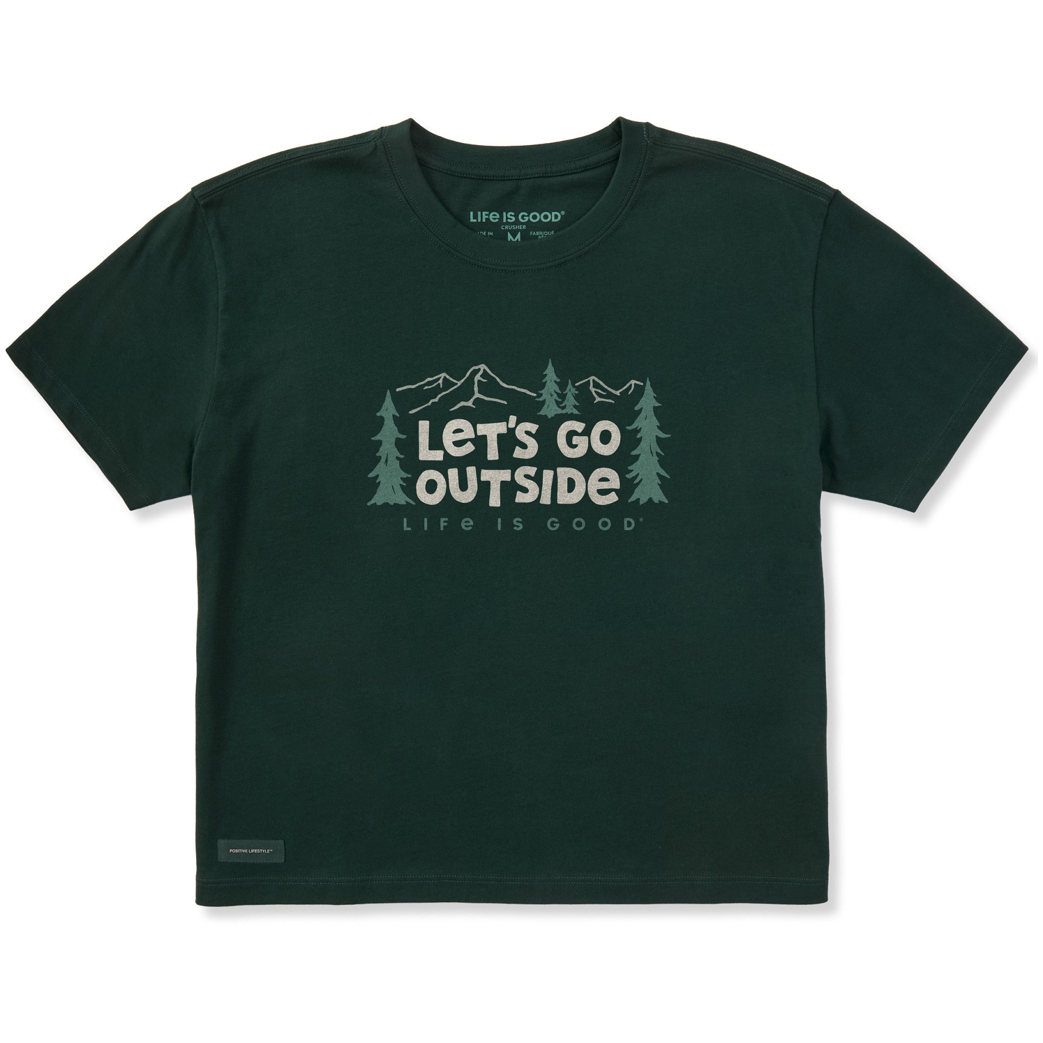 Let's Go Outside Mountain Boxy Tee