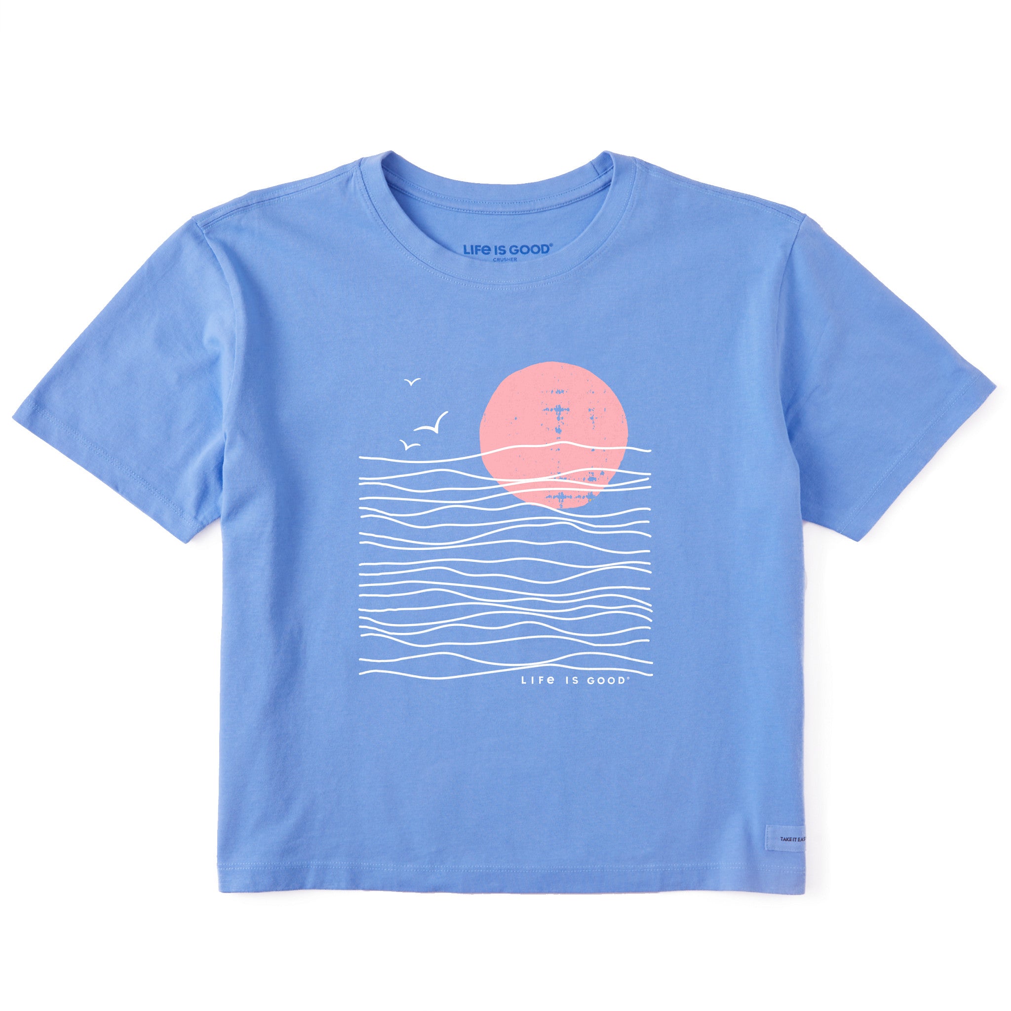 Life is Good Sunset Waves Boxy Tee